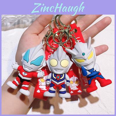 Schattige Ultraman Sleutelhanger Siliconen Accessoires Voor Rugzak En Kerstboom