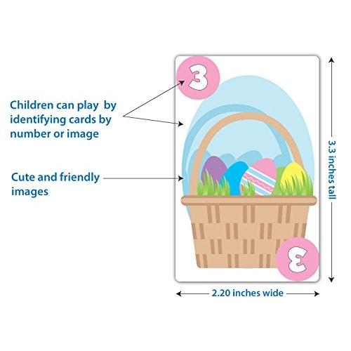 Easter Bunny Go Fish Card Game, a 3-in-1 Easter Game for Kids (Go Fish Game, Old Maid, Kids and Slap Jack), 3 Fun Classics In One Easter Themed Deck,