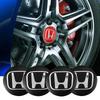 4Pcs Car Emblem Wheel Hub Center Cap Sticker Rim Badge Cover For Honda HRV Civic FIT CRV Accord Jazz CRZ City CRX Odyssey Vezel