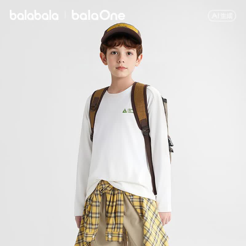 Balabala Kids' Cotton Quick-Dry Long Sleeve Tee