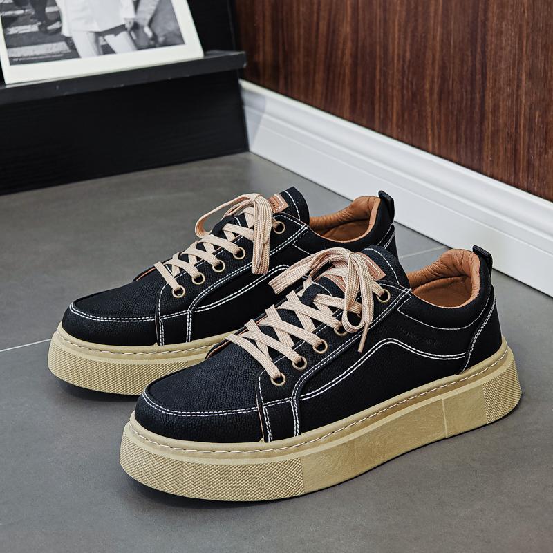 New Men's Classic Fashion Low Top Thick Sole Skateboarding Shoes Comfortable Soft Sole Basketball  Sneakers