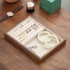 Eco Friendly Walnut Wood Grain Jewelry Tray Multifunctional Organizer Storage Solution for Living Room Bedroom Vanity