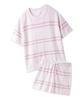 Gelato Pique Smooth Striped Pullover Shorts Set Women's & (PWNT242001, Pink)