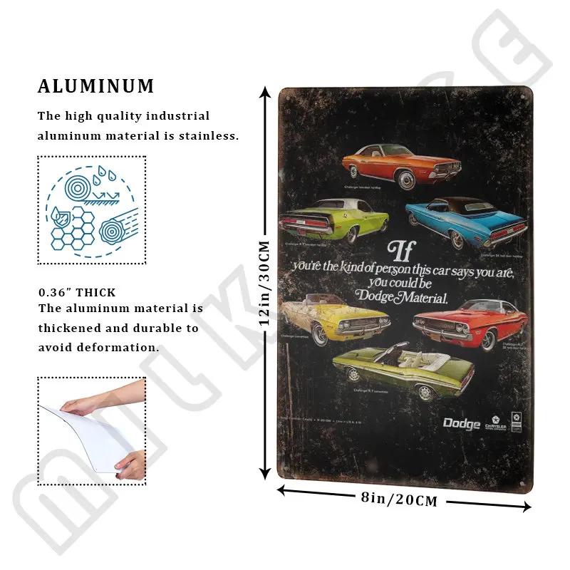 Dodge RAM Nur Parken Metall Blechschilder, Retro Poster für Zuhause Schlafzimmer Garage Bar Club Vintage Wandkunst Dekor