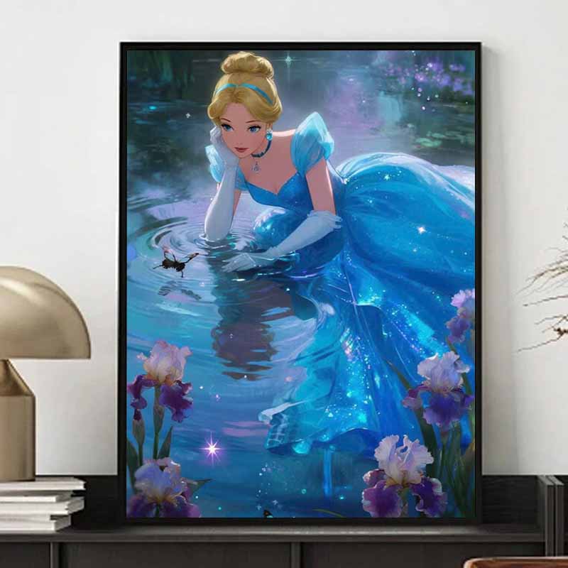 Disney 5D Diy Diamond Painting Cinderella Cinderella Illustration Art Embroidery Mosaic Cross Stitch Home Decor Gift Crafts