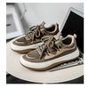 Fashion Men's Platform Sneakers Autumn New Breathable Mesh Non Slip Soft Sole Running Shoes Fashion Vintage Cross Tied Casual Flats
