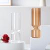 Nordic Coloful Glass Vase Flower Arrangement Home Decoration Transparent Striped Glass Vase Modern Living Room Glass Ornament