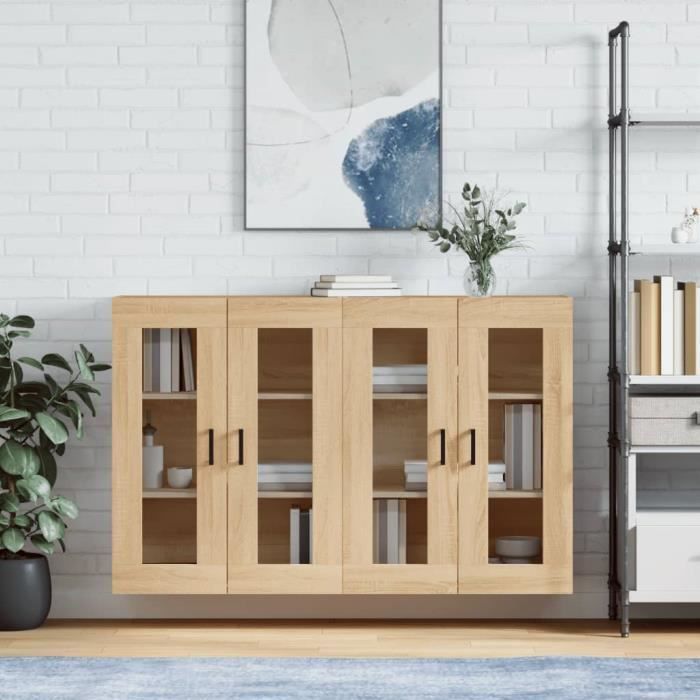 VidaXL Wall Cabinets 2 Pcs Sonoma Oak Engineered Wood 3197940
