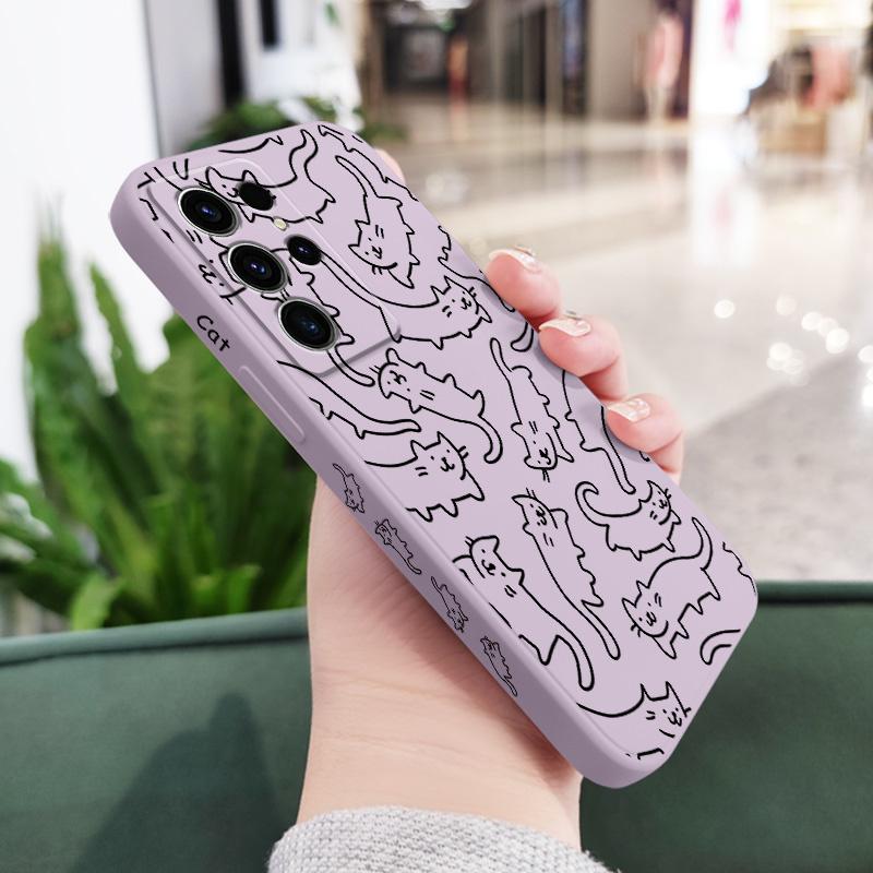 

Bar Cat Phone Case For Samsung Galaxy S25 FE S24 S23 S22 S21 S20 S10 S10E Ultra Plus Note 20 Ultra 10 Plus Cover Galaxy S25