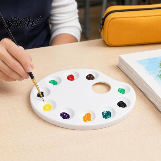 Multipurpose Color Tray Paint Palette, Ten-hole Mixing Tray, Durable Thickened Student Painting Tools Plastic Art Supplies, for Watercolor Acrylic And
