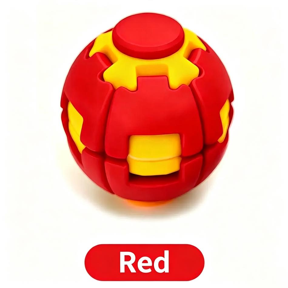 כדורית הרפיה 3D צבעונית להקלה על מתח, לחיצה, סיבוב, משחק כפול, ג'ירוסקופ לקצה האצבע, צעצוע מרגיע נייד, מתנות