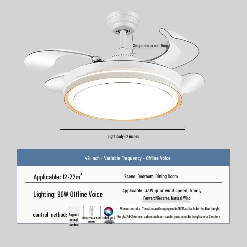 2026 New Model Flush Mount Ceiling Fan with Integrated Light for Living, Dining & Bedroom