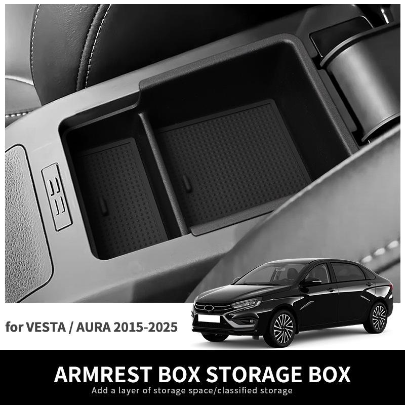 For LADA VESTA/AURA 2015-2025 2016 2017 2018 Armrest Box Storage Box Modification Stowing Tidying Box Car Internal Accessories