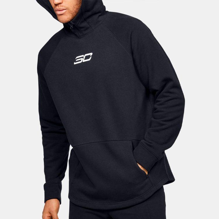 Under Armour Sweatshirts Men's Black Hooded Moderate Regular 1351326-001