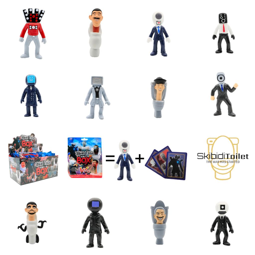 Skibidi Toilet Mini Man Figure Model Toy Battle Game Desk Decor Kids Figurine