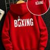 Unisex Kids' Reversible Boxing-Print Hoodie (Fall/Winter) – Casual Trendy Streetwear Sweatshirt