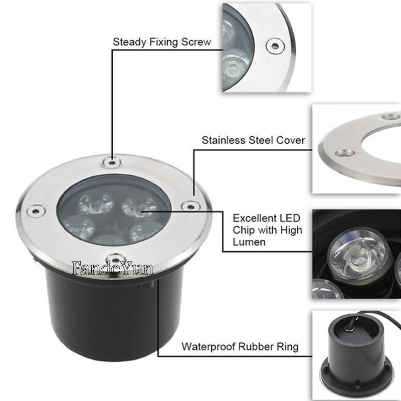 Dimmable Outdoor Lighting 3W 6W 10W 18W Garden Yard Step Stairs Floor Deck LED Recessed Inground Lamps LED Underground Spotlight