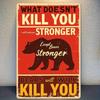 D Bears Will Kill You Humorous Quote Metal Sign Rustic Iron Wall Art Frameless Outdoor Decor Modern Country Garden Style