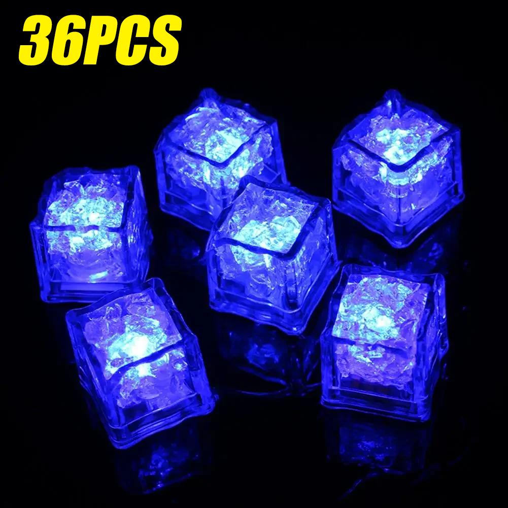 Waterproof Led Ice Cube Multi Color Flashing Glow In The Dark Light Up for Bar Club Drinking Party Wine Decoration