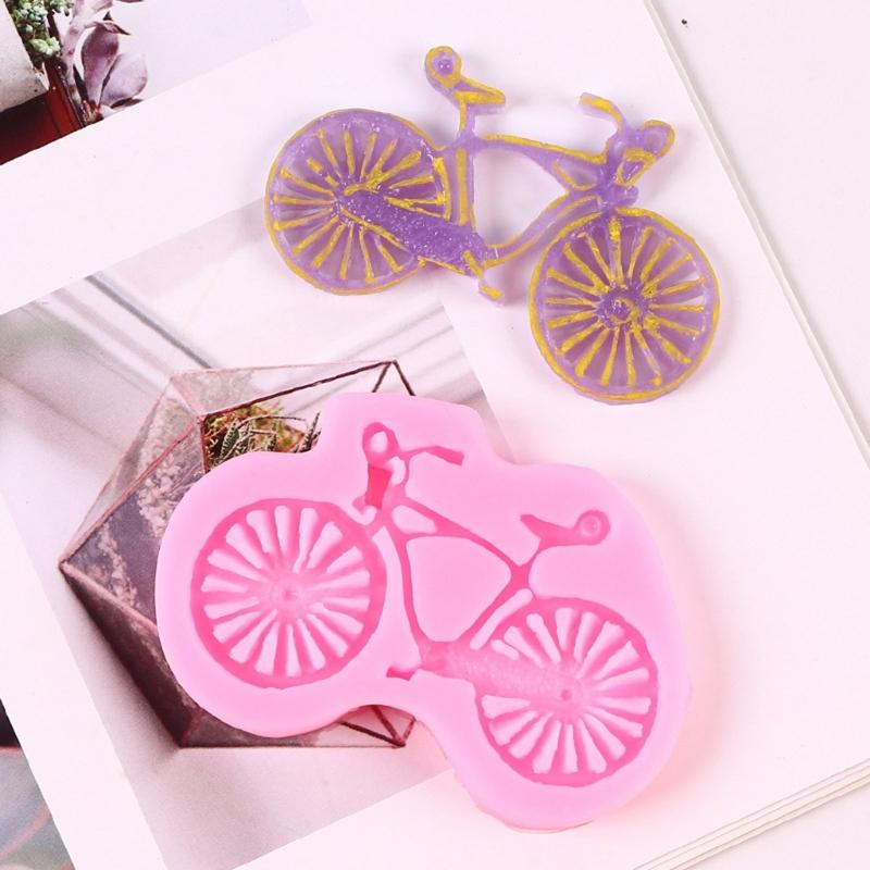 Silicone Mold Bicycles Resin Molds Keychain Casting Molds Bike Epoxy Mold for Jewellery DIY Silicone Mold Crafting Molds