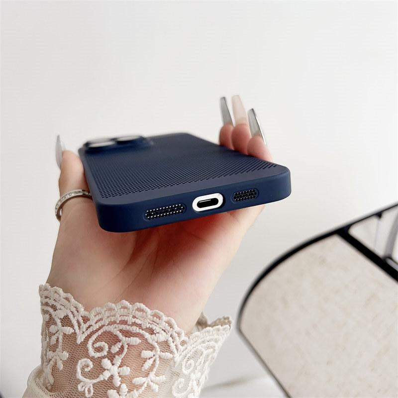 Luxury Radiator Buffer Case for iPhone 16 Pro Max 15 14 Plus 13 12 11 Lens Protector Shockproof Armored Phone Case