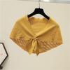 Vintage Solid Color Thicken Cross Women Knitted Scarf Neck Wrap Fake Collars Korean Style Shawl