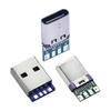 Cable Repair Type C Connectors Parts Set, PCB Solder Pad Design, 10Piece Metal Shell Pack for Charging and Data Line Fixes