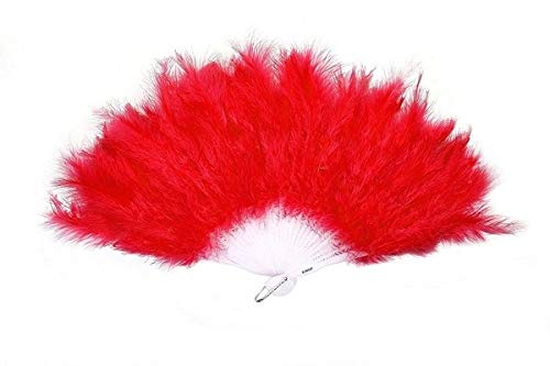 KitMall 8-Color Set of Fluffy Juliana Feather Fans, Perfect for Cosplay, Costumes, Disco, Bodycon, and Weddings (8-Color Set)