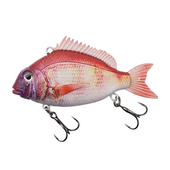 Hard Bait Swimbait with Treble Hook Realistic Looking Bright Color Natural Swimming Posture Portable Fishing Lure Fake Bait