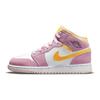 Zapatillas Air Jordan 1 Mid SE GS para niños en rosa ártico, rosa ártico claro, blanco universitario dorado DC9517-600