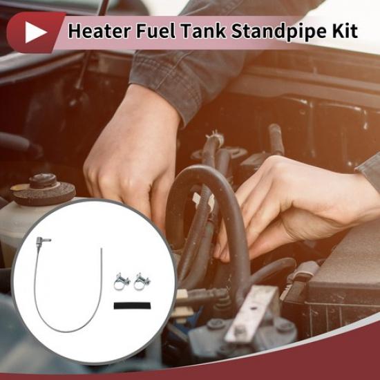 

Heater Fuel Tank Standpipe Kit Heating Fuel Hose with Black Hose and 2PCS Clips