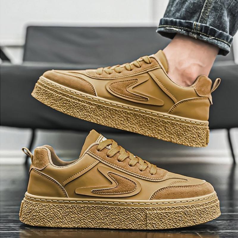 Men'S Platform Sneakers Spring Autumn Fashion Lace Up Comfortable Casual Shoes Height Increase Thicken Outdoor Vulcanized Shoes