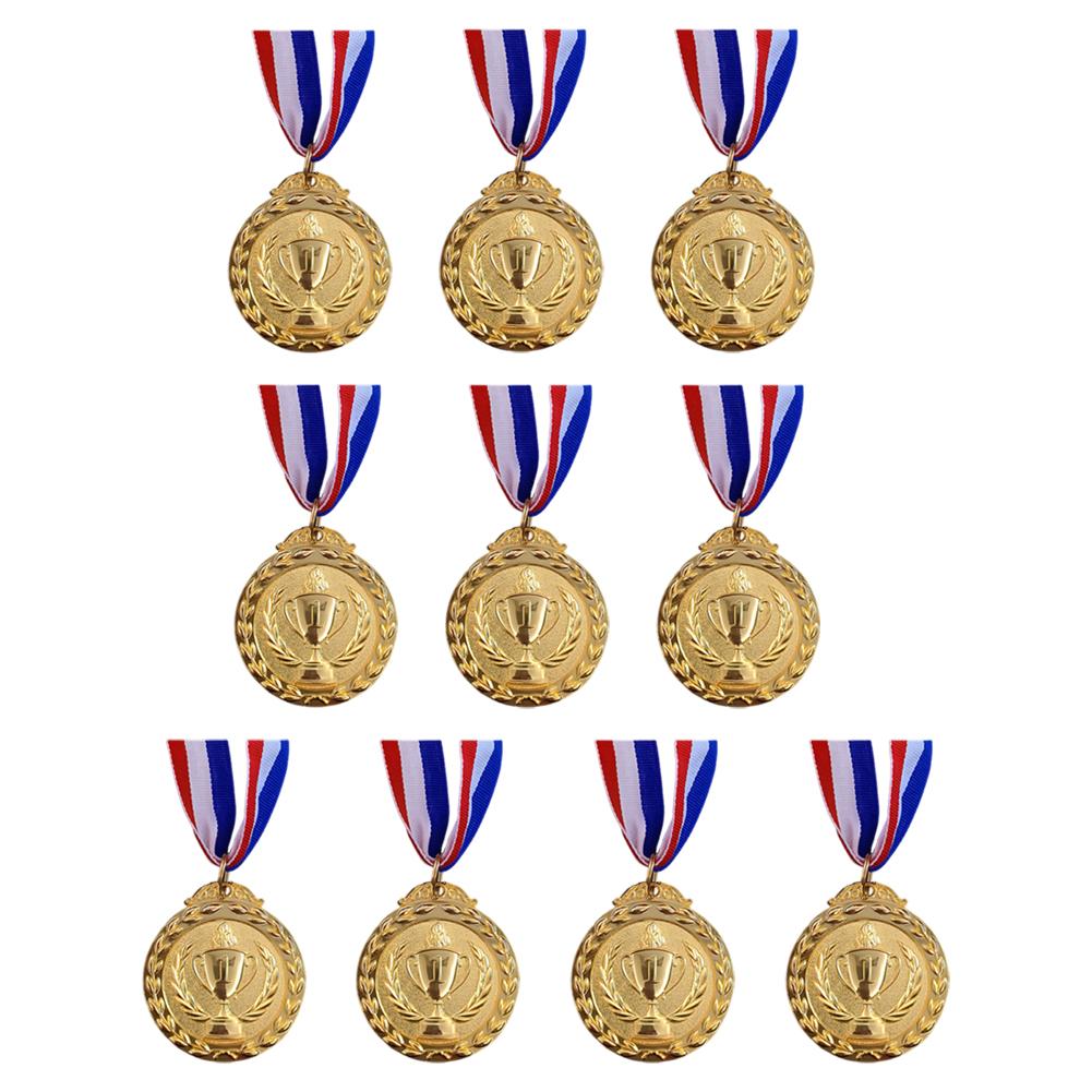 

10 Pieces Award Medals 1st 2nd 3rd Place Medals 2inches Gold Silver Bronze Medal for Sports Competitions Parties Spelling Bees золотой