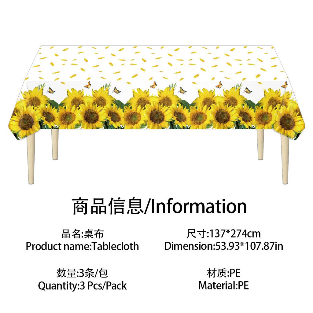 Spot Disposable Pe Tablecloth Thickened And Durable, Suitable For Party/Picnic/Home Style