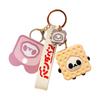 Entzückender Panda Toast Schlüsselanhänger Silikon Brot Puppe Niedliches Lebensmittel Anhänger Accessoire