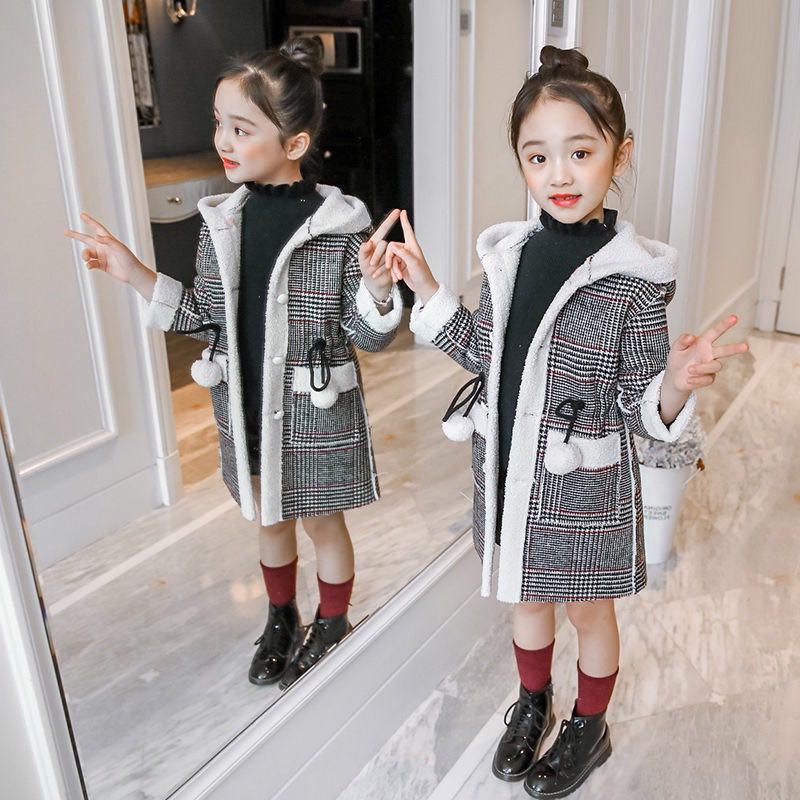 

Модное осенне-зимнее волосатое пальто для девочек, длинная детская верхняя одежда с сетчатым узором, теплая куртка на пуговицах, роскошный дизайн, однобортный 110 белый