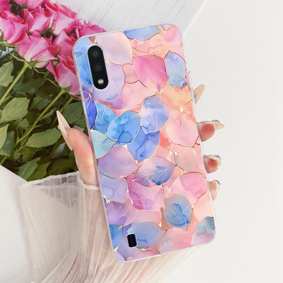 For Samsung Galaxy A01 Case SM-A015F New Luxury Painted Cover Soft Slim Phone Case For Samsung A01 M 01 Galaxy M01 Fundas Bumper
