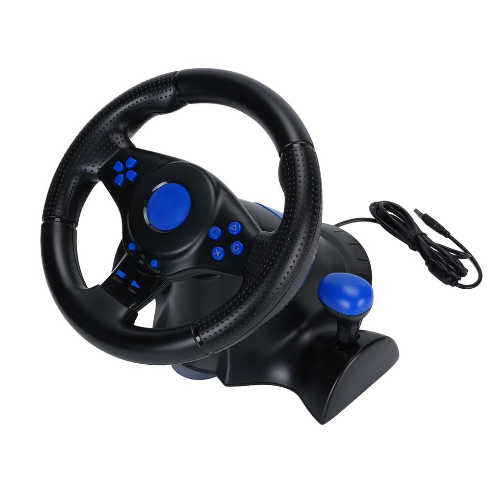 Lenktyninis vairas su linijiniais pedalais ir svirtelėmis USB Universalus 180 laipsnių sukimas Vibracijos grįžtamasis ryšys PC Žaidimas