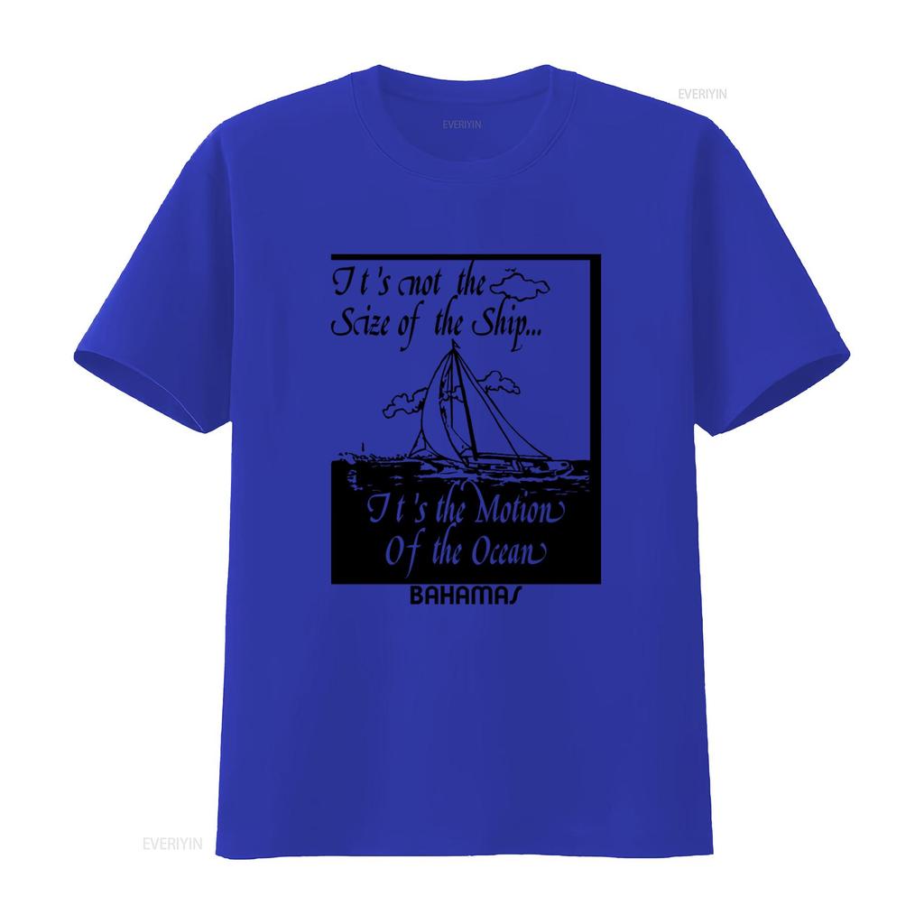 Vintage Its Not The Size Of Ship T Shirt Motion Ocean Large Print vintage Washed Comfortable fashion Soft Unisex Stylish