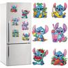6Pcs Gluttonous Series Diamond Art Fridge Magnet Diamond Painting Refrigerator Magnet DIY Fridge Stickers for Fridge Whiteboards