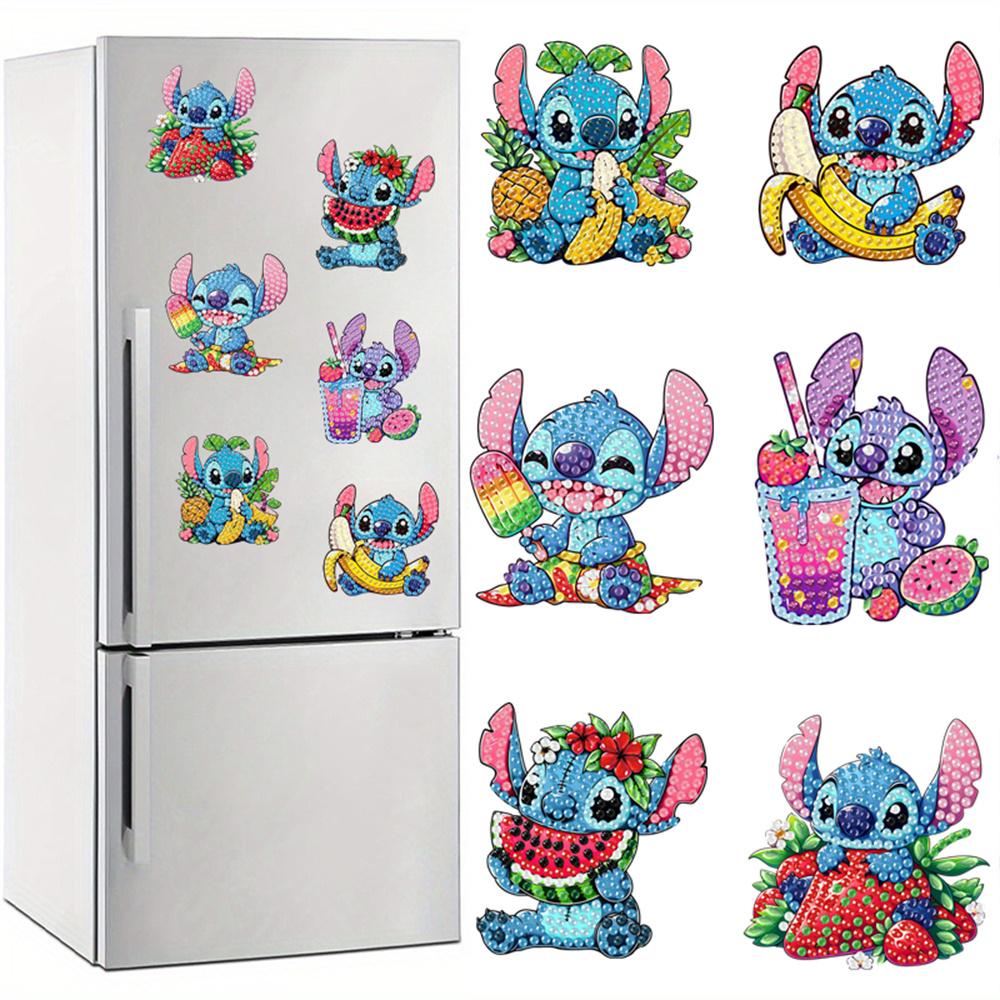 6Pcs Gluttonous Series Diamond Art Fridge Magnet Diamond Painting Refrigerator Magnet DIY Fridge Stickers for Fridge Whiteboards