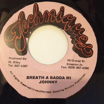 7inch Record JOHNNY P - Breath A Badda Mi NONE Techniques Jamaica Reggae, Ska & Dub Used