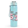 1PC Soft Pink Sixty Seven Number Print 750ml Color Plastic Sports Water Bottle Leakproof Flip Straw Lid Suitable for Sports Office Home Use