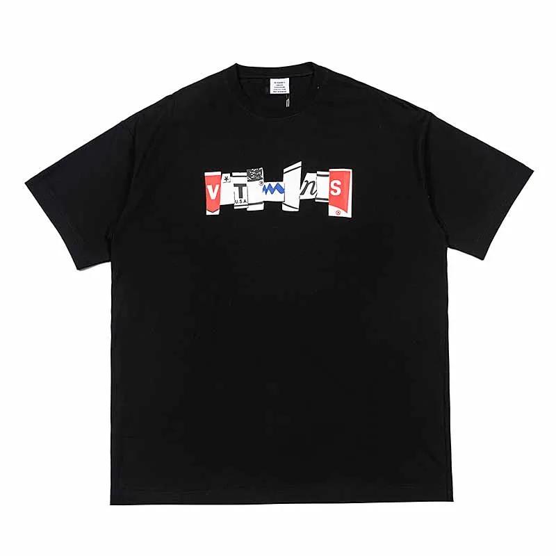 2025 Luxury Vt Logo Full Print Unisex T-shirt T-shirt Hip Hop Super Men Casual Cotton T-shirt Summer Fashion Short Sleeve