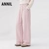 Annel Girls' Summer Loose Woven Casual Pants