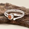 Red Gemstone Adjustable Ring In 925 Sterling Silver | Minimalist Open Ring | Handmade Stackable Jewelry Gift for Women