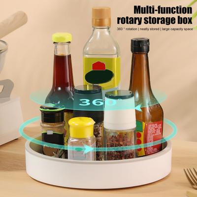 Organizzatore Girevole a 360 Gradi Lazy Susan Girevole Grande Capacità Organizzazione Spezie Portaoggetti Trucco