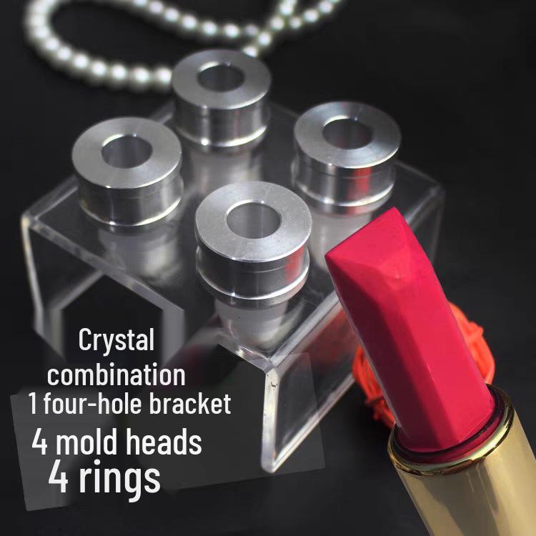 DIY 4-Cavity Lipstick Mold - 12.1mm Diameter, Silicone Pacifier & Chocolate Baking Mold