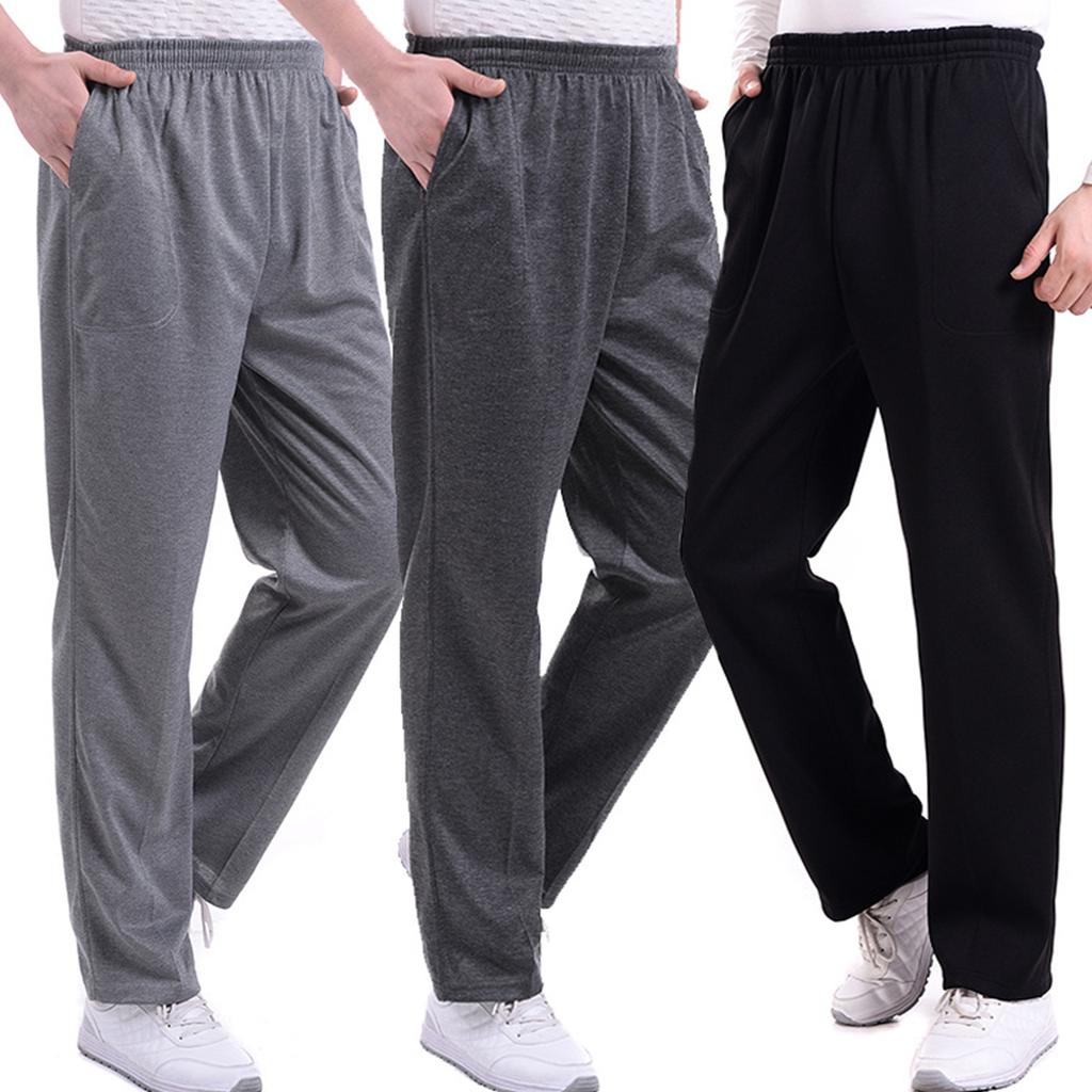 Men Solid Color Loose Pants Harem Sports Sweatpants Trousers