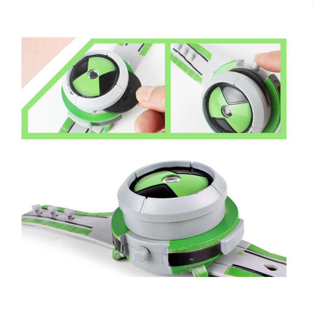 1 Stück Ben 10 Uhren Omnitrix projiziert Vierarme Hitzeblast Actionfiguren Alien Held Kinder Geschenk Spielzeug